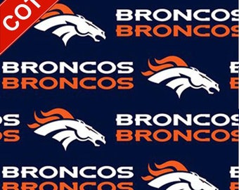 Denver Broncos Fabric Etsy