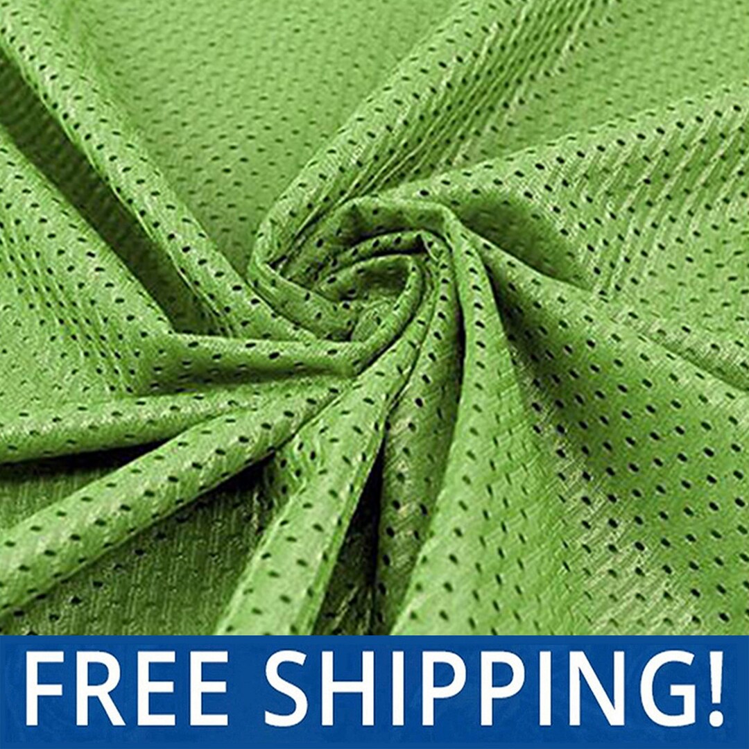 Lime Green Football Mesh Jersey Fabric Ideal for Athletic Etsy
