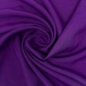 Purple Polyester Poplin Fabric - Sold by the Yard and Bolt - Ideal for Apparel, Backdrops, Drapes, Tablecloths & Decorations