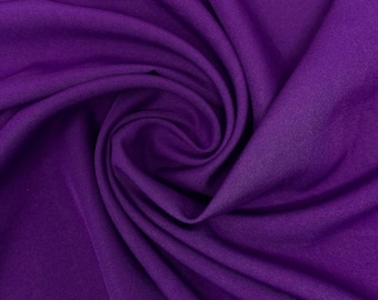 Purple Polyester Poplin Fabric - Sold by the Yard and Bolt - Ideal for Apparel, Backdrops, Drapes, Tablecloths & Decorations