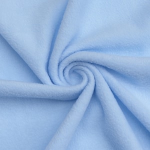 Baby Blue Solid Anti-Pill Fleece Fabric - 60&quot; Wide - Sold by The Yard - for Sewing Projects, Scarves, No Sew Fleece Throws, Tie Blankets