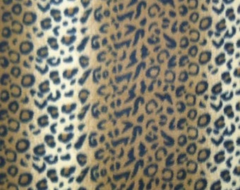 Jaguar Spots Print Fleece Fabric - Sold by the Yard & Bolt - Ideal for Sewing Projects, Scarves, No Sew Fleece Throws and Tie Blankets