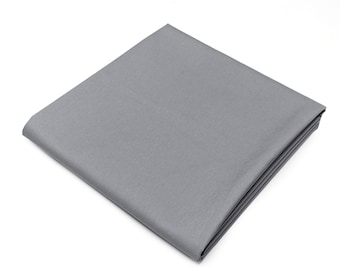 Silver Poly Cotton Twill Fabric by the Yard | 60" Wide | 65/35% Polyester Cotton