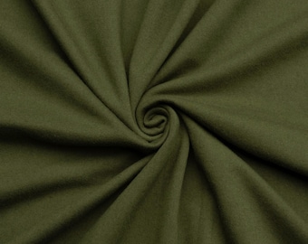 Olive Cotton Spandex Jersey Knit Fabric - 4 Way Stretch - Sold by the Yard & Bolt - for T-shirts, Dresses, Skirts and Athleticwear Apparel