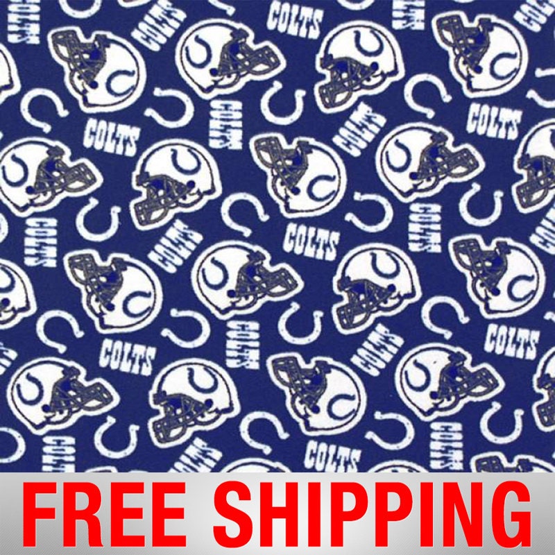 INDIANAPOLIS COLTS NFL Fleece Fabric Sold By The Yard Etsy