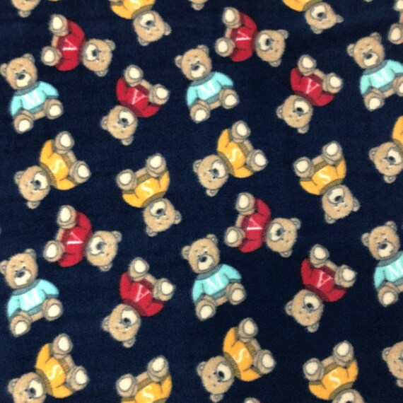 Cuddle Soft Coral Fleece Fabric 59/" 150cm wide per metre//half Bears Face