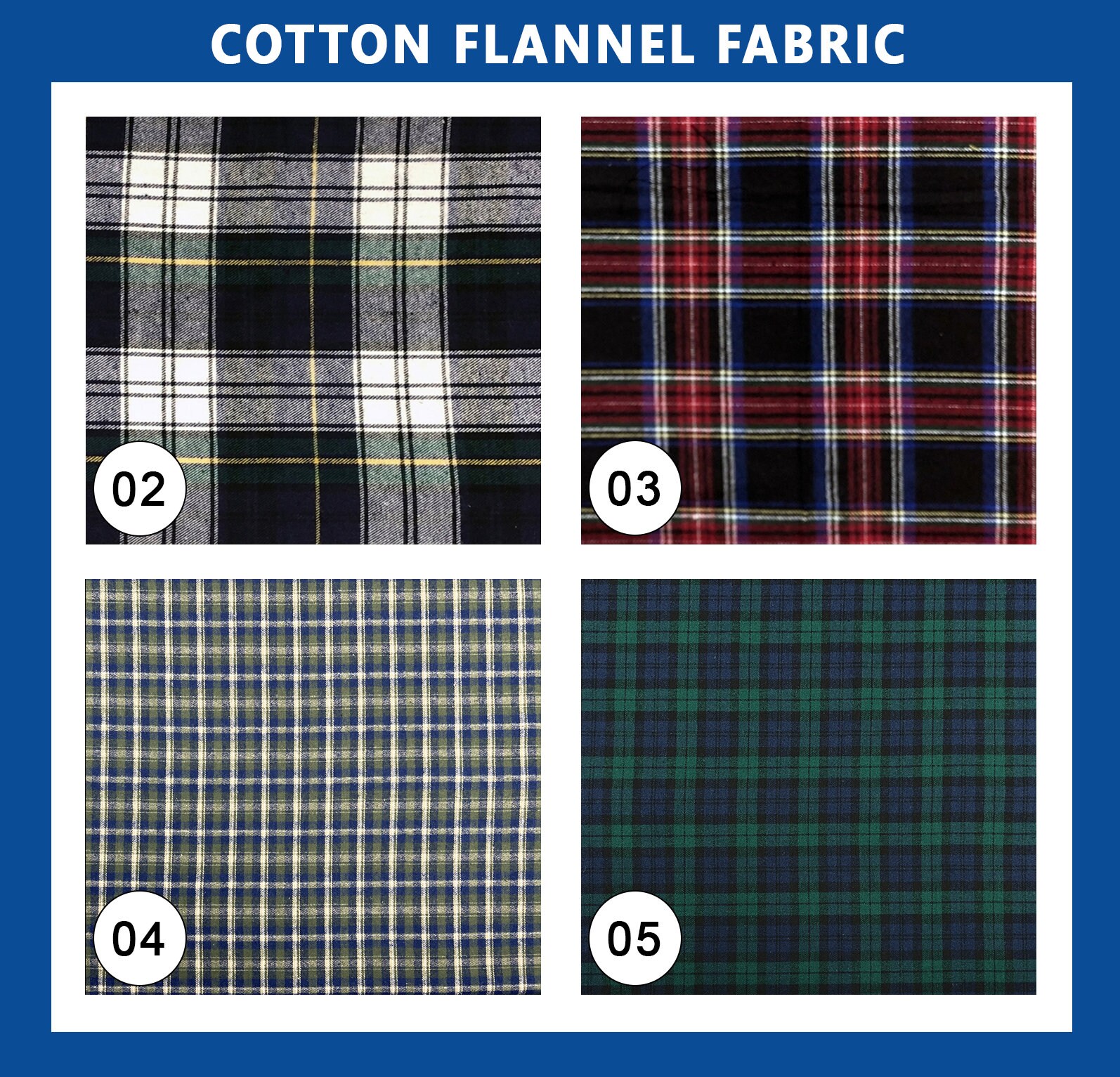 100% Cotton Tartan Plaid Flannel Fabric Sold by the Yard and Bolt Ideal for  Shirts, Scarves, Pajamas & Blankets 