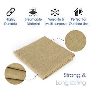 Premium Natural Burlap Fabric - 100% Jute - 40" and 60" Wide - Sold by the Yard & Bolt - Great ...
