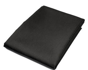 Black Poly Cotton Twill Fabric by the Yard | 60" Wide | 65/35% Polyester Cotton