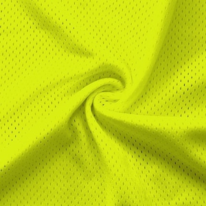 Neon Yellow Pro Mesh Heavy Jersey Fabric - Ideal for Athletic Jersey Uniforms - Sold by The Yard & Bolt - Free Shipping!