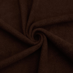 Brown Solid Anti-Pill Fleece Fabric - 60&quot; Wide - Sold by The Yard & Bolt - for Sewing Projects, Scarves, No Sew Fleece Throws, Tie Blankets