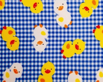 Gingham Chicks Childrens Kids Fleece Fabric - 60" Wide - 100% Polyester - Sold by The Yard - for No Sew Fleece Throws and Tie Blankets