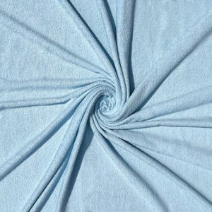Blue Terry Towel Fabric - 10 oz - 45&quot; Wide - 100% Cotton - Sold by the Yard - for Robes, Towels, Washcloths, Cleaning Cloths & Dish Rags