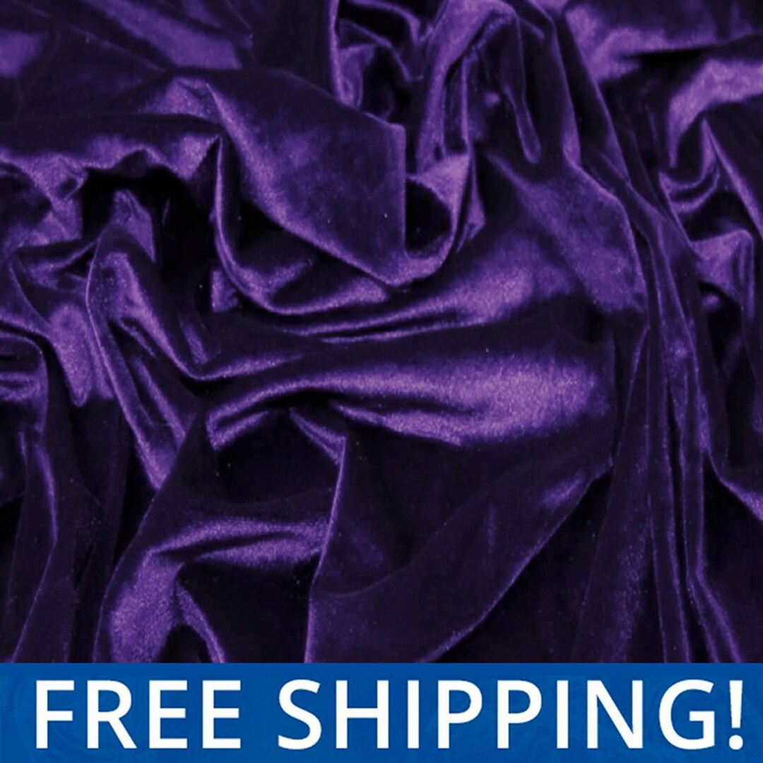 Purple Stretch Velvet Fabric Sold by the Yard & Bolt Ideal for Sewing