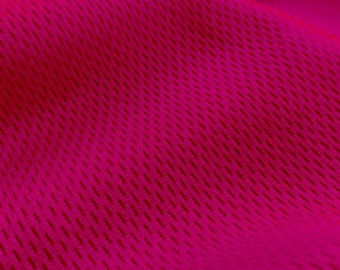 Fuchsia Dimple Mesh Jersey Fabric - 60" Wide - 100% Polyester - Sold by the Yard - Athletic Mesh Fabric for Sports Uniforms
