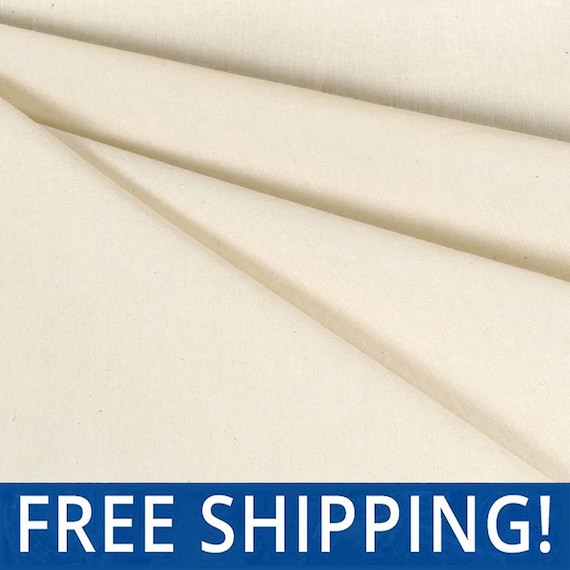 Muslin Fabric Natural 100% Cotton Fabric 60 Wide by The Yard (1 Yard)