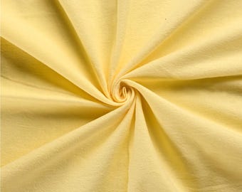 Butter Yellow Solid Flannel Fabric by the Yard | 44" Wide | for Baby Blankets, Scarves and Sleepwear