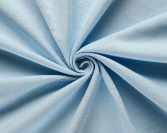 Baby Blue Solid Flannel Fabric by the Yard | 44" Wide | for Baby Blankets, Scarves and Sleepwear