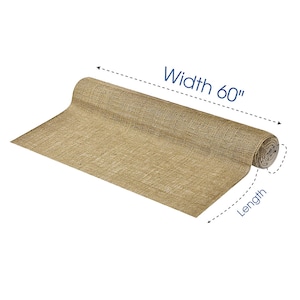 Premium Natural Burlap Fabric - 60&quot; Wide - 100% Jute -  Sold by The Yard & Bolt - Great for Weddings, Home Crafts, and Gardening