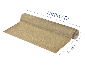 Premium Natural Burlap Fabric - 60" Wide - 100% Jute -  Sold by The Yard & Bolt - Great for Weddings, Home Crafts, and Gardening