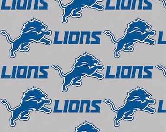 Detroit Lions NFL Fleece Fabric - 58" Wide - 100% Polyester - Sold by the Yard - Perfect for No Sew Fleece Throws and Tie Blankets