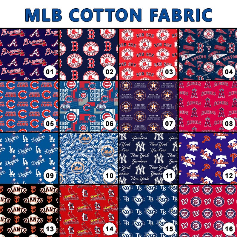 Mlb Team Patterns MLB Team Cotton Fabric - 58