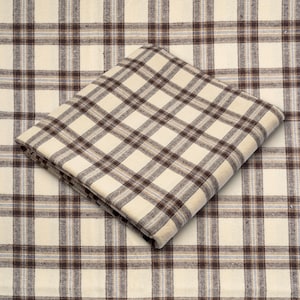 Tan and Brown Tartan Plaid Flannel Fabric - 60&quot; Wide - 100% Cotton - Sold by the Yard - for Shirts, Scarves, Pajamas & Blankets