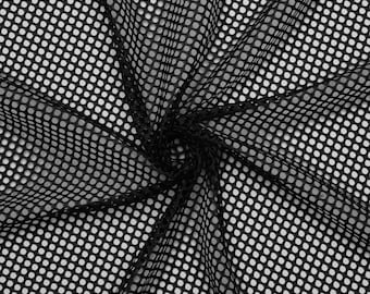 Black King Mesh Jersey Fabric - 60" Wide - Large Holes - Sold by The Yard & Bolt - Ideal for Athletic Jersey Uniforms