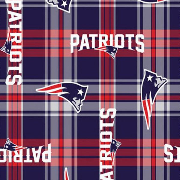 New England Patriots NFL Fleece Fabric - Sold by the Yard & Bolt - Ideal for Sewing Projects, Scarves, No Sew Fleece Throws and Tie Blankets