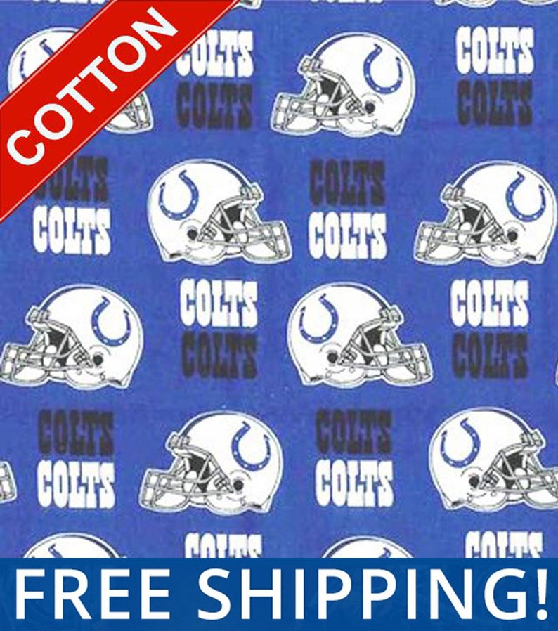 INDIANAPOLIS COLTS NFL Cotton Fabric By The Yard 6006 Etsy