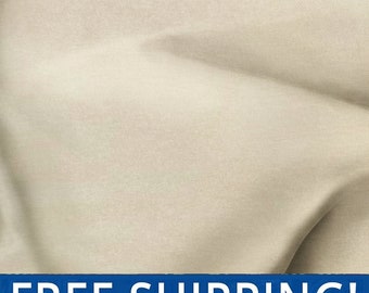 Ivory Polyester Poplin Fabric - Sold by the Yard and Bolt - Ideal for Apparel, Backdrops, Drapes, Tablecloths & Decorations