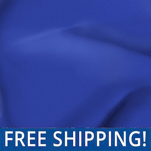 Royal Blue Polyester Poplin Fabric - Sold by the Yard and Bolt - Ideal for Apparel, Backdrops, Drapes, Tablecloths & Decorations