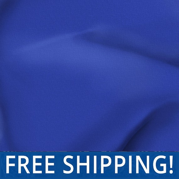 Royal Blue Polyester Poplin Fabric Sold by the Yard and Bolt Ideal