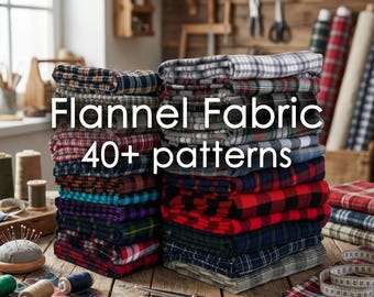 Plaid Flannel Fabric by the Yard | 60" Wide | 40+ Patterns