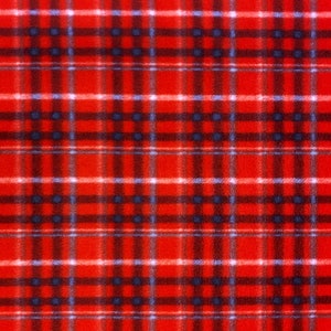 Red Tartan Plaid Fleece Fabric - Sold by the Yard & Bolt - Ideal for Sewing Projects, Scarves, No Sew Fleece Throws and Tie Blankets