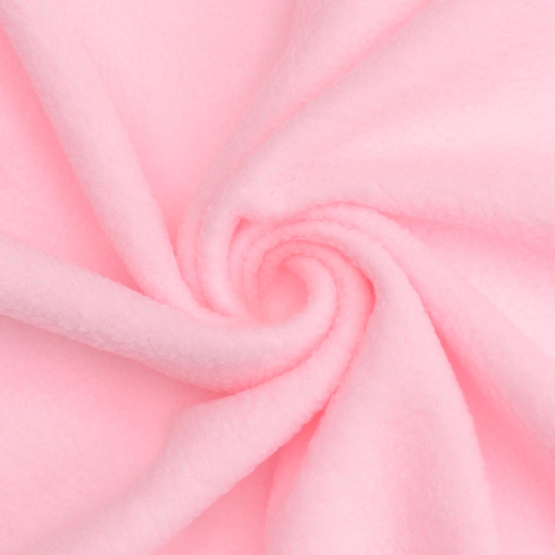 Pink Fleece Patterned Baby Pink Anti-pill Fleece Fabric by the Yard | 60