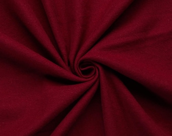 Burgundy Solid Flannel Fabric by the Yard | 44" Wide | for Baby Blankets, Scarves and Sleepwear