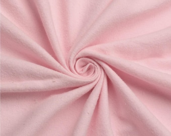 Baby Pink Solid Flannel Fabric by the Yard | 44" Wide | for Baby Blankets, Scarves and Sleepwear