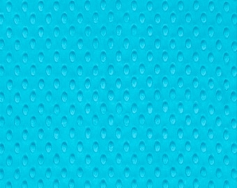 Turquoise Minky Dimple Dot Fabric - Sold by the Yard & Bolt - Ideal for Blankets, Robes, Soft Toys and Baby Apparel
