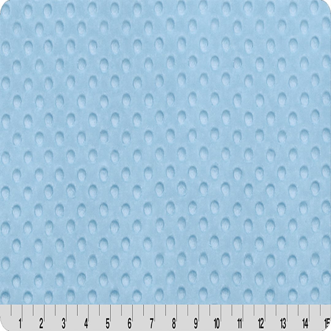 Baby Blue Minky Dimple Dot Fabric Sold by the Yard & Bolt Ideal for