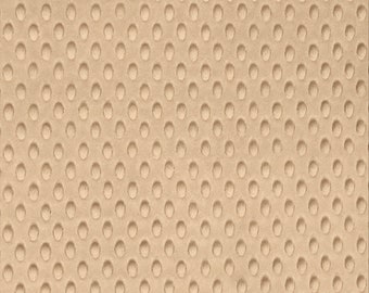 Camel Minky Dimple Dot Fabric - Sold by the Yard & Bolt - Ideal for Blankets, Robes, Soft Toys and Baby Apparel