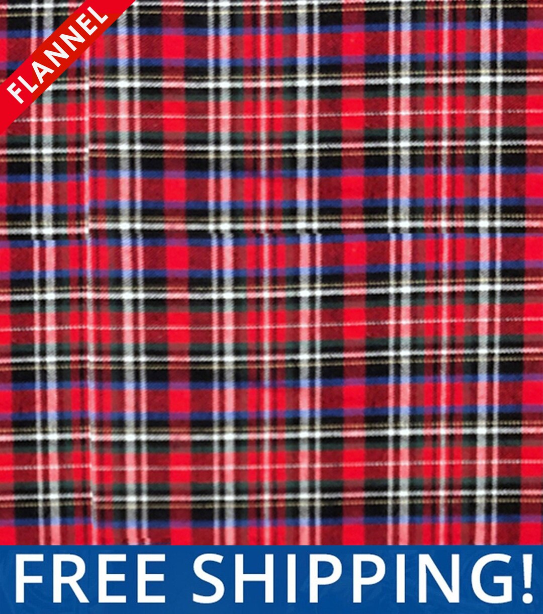 100 Cotton Tartan Plaid Flannel Fabric Sold by the Yard and Bolt Ideal