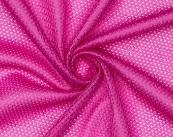 Fuchsia Micro Mesh Jersey Fabric - 60" Wide - 100% Polyester - Small Holes - Sold by The Yard - for Athletic Jersey Uniforms