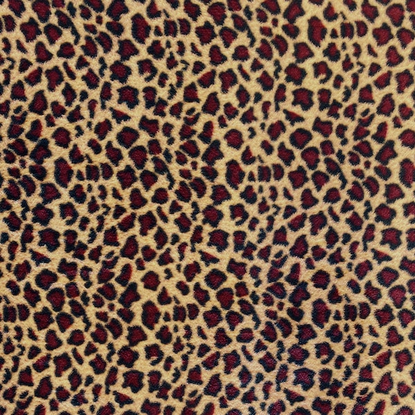 Spotted Leopard Print Fleece Fabric - Sold by the Yard & Bolt - Ideal for Sewing Projects, Scarves, No Sew Fleece Throws and Tie Blankets