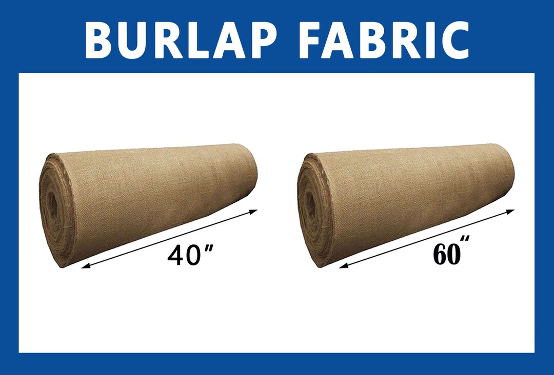 Premium Natural Burlap Fabric 100 Jute 40 and 60 Wide Sold by the Yard