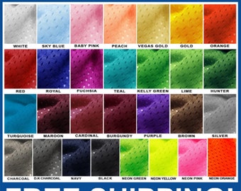 Football Mesh Jersey Fabric - 60" Wide - 100% Polyester - Sold by the Yard - Athletic Mesh Fabric for Sports Uniforms