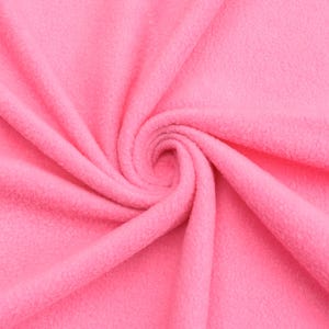 Bubble Gum Pink Solid Anti-Pill Fleece Fabric - 60&quot; Wide - Sold by the Yard - for Sewing Projects, No Sew Fleece Throws and Tie Blankets