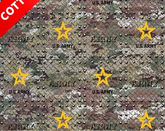 Tela de algodón militar del ejército de EE. UU. - 111 cm de ancho - 100 % algodón - Se vende cortada a medida - Para veteranos, manualidades, acolchados, pancartas, banderas y pañuelos