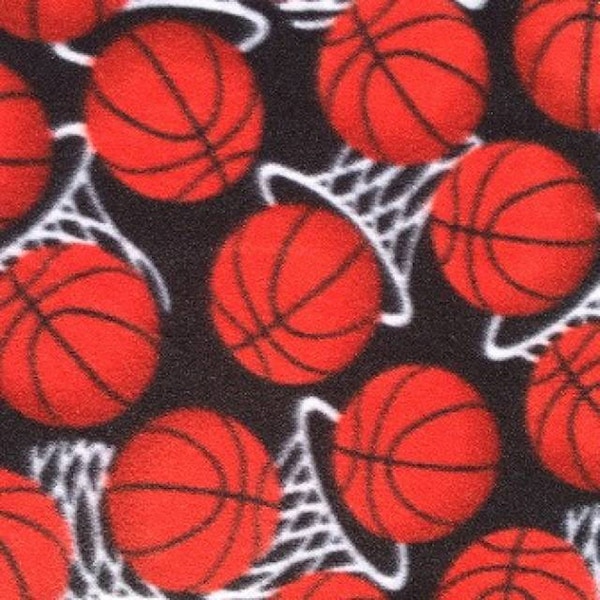 Basketball Fleece Fabric Etsy