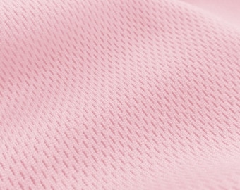 Baby Pink Dimple Mesh Jersey Fabric - 60" Wide - 100% Polyester - Sold by the Yard - Athletic Mesh Fabric for Sports Uniforms